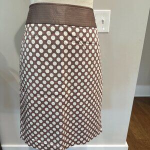 NWT The Limited Fully Lined Skirt - Brown & Cream - Size 10
